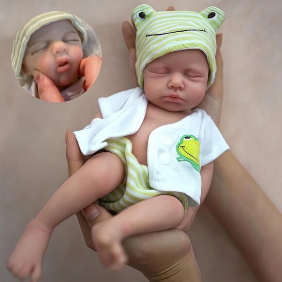 🆕12Inch Full Body Silicone Reborn Baby Dolls Newborn Boy Doll with Clothes - Picture 2 of 9